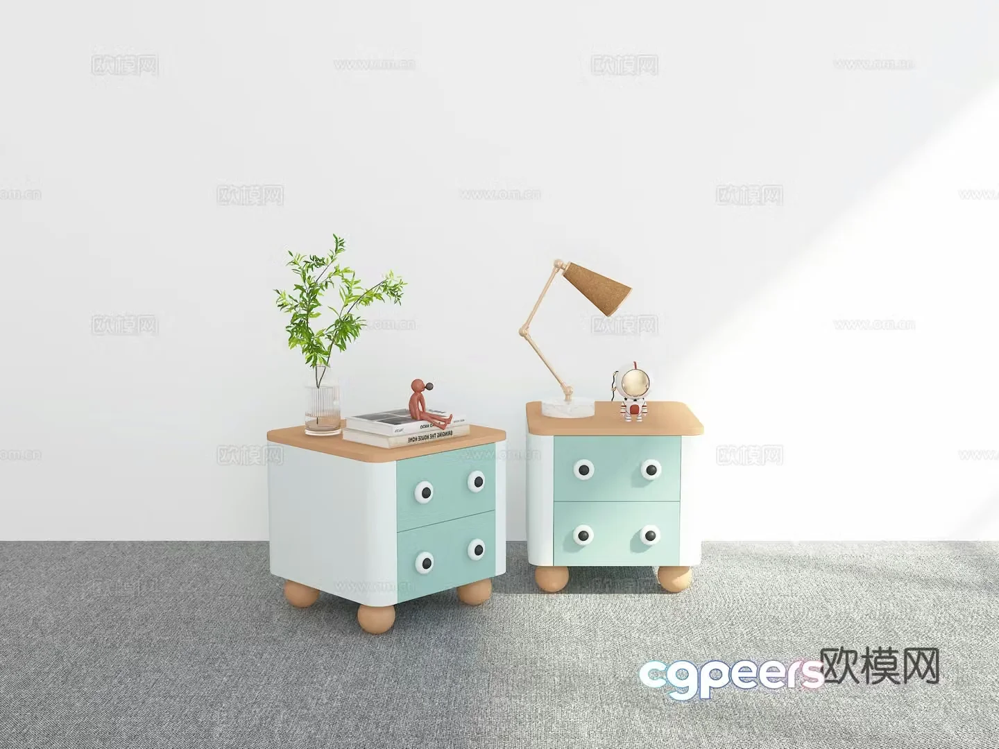 Modern night table 3d model