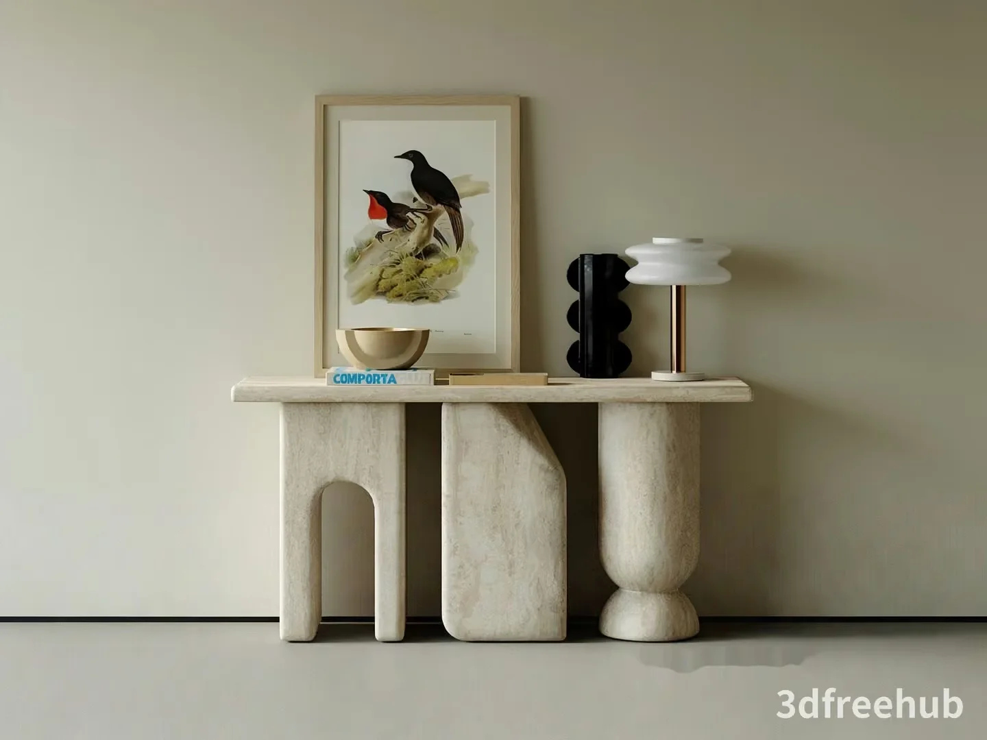 A Modern Console Table 3D Model – 19599 – VRAY Render
