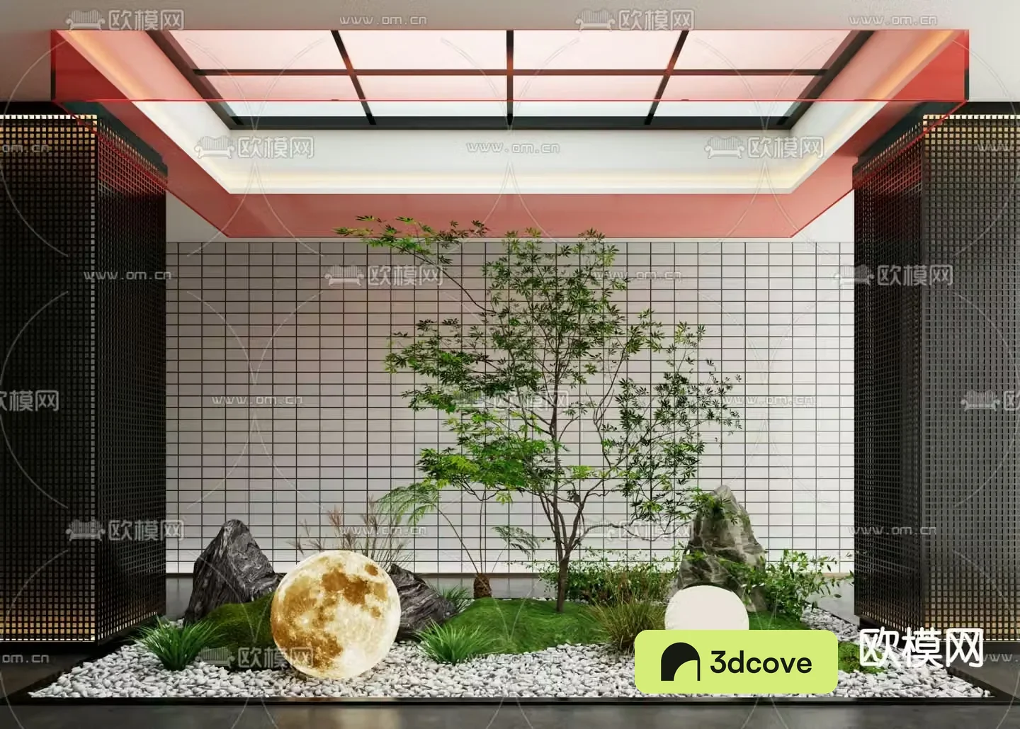 Indoor patio green plant landscaping
