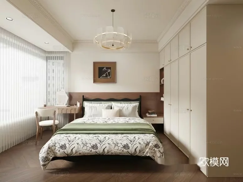 Cozy Bedroom 3D Model – 655 – VRAY Render