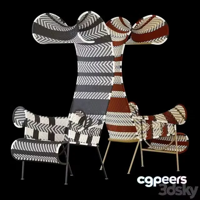 3ds Max Free – Shadowy armchair by Moroso