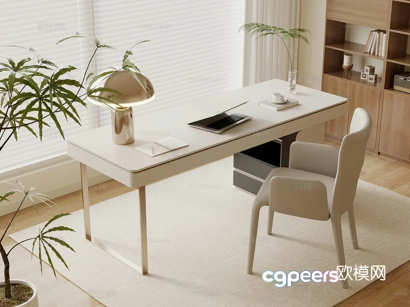Modern office desk and chair desk and chair computer desk and chair 3d model