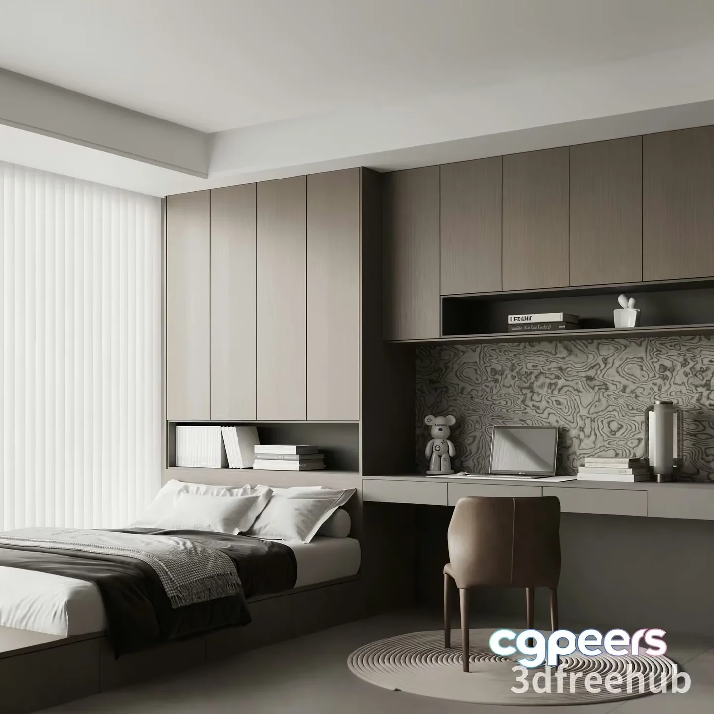 Modern Bedroom 3D Model – 22414 – VRAY Render
