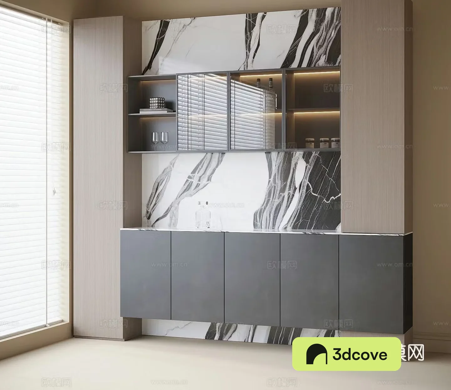 Modern sideboard wine cabinet