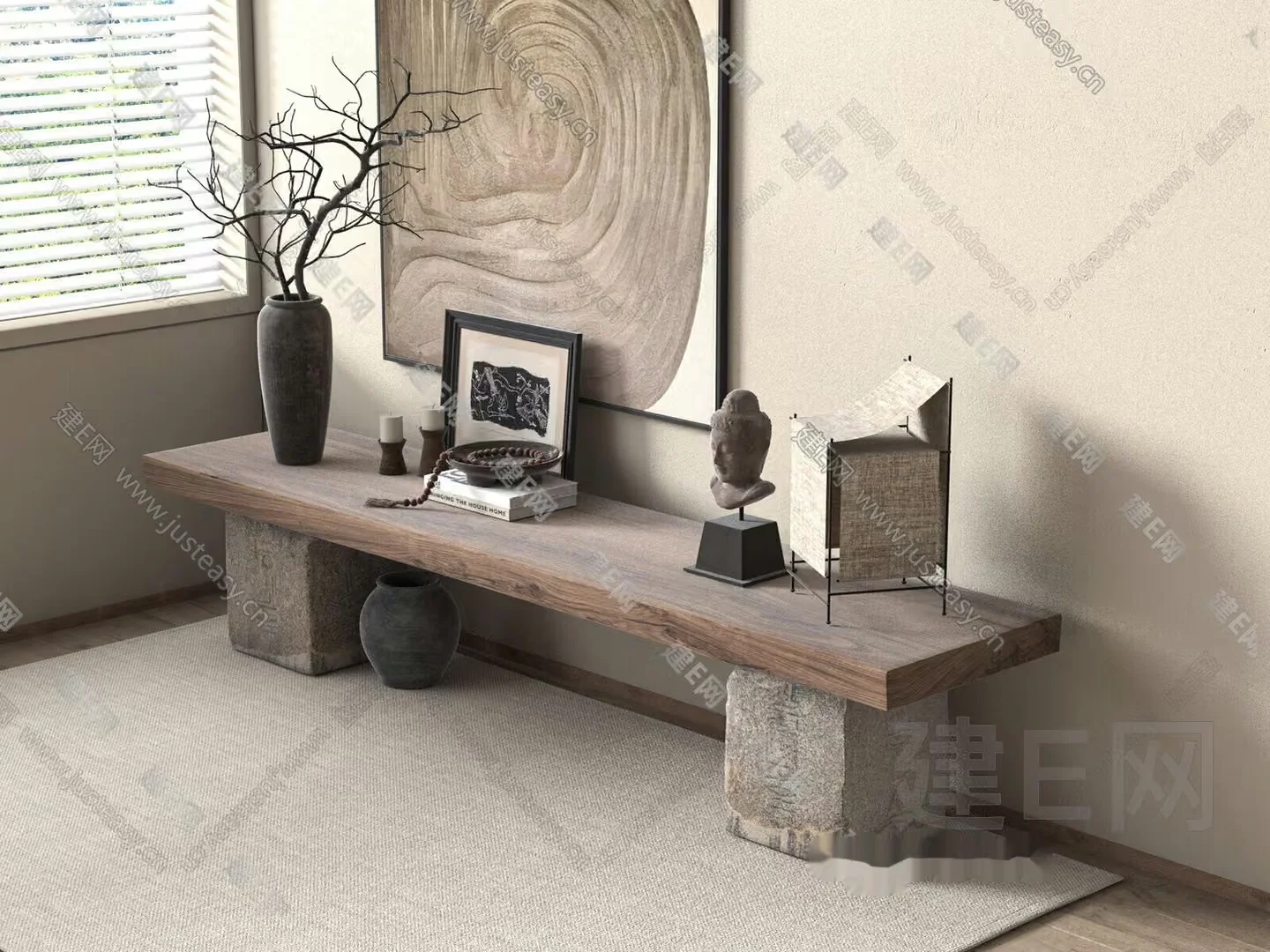 Modern Living Room 3D Model – 19501 – VRAY Render