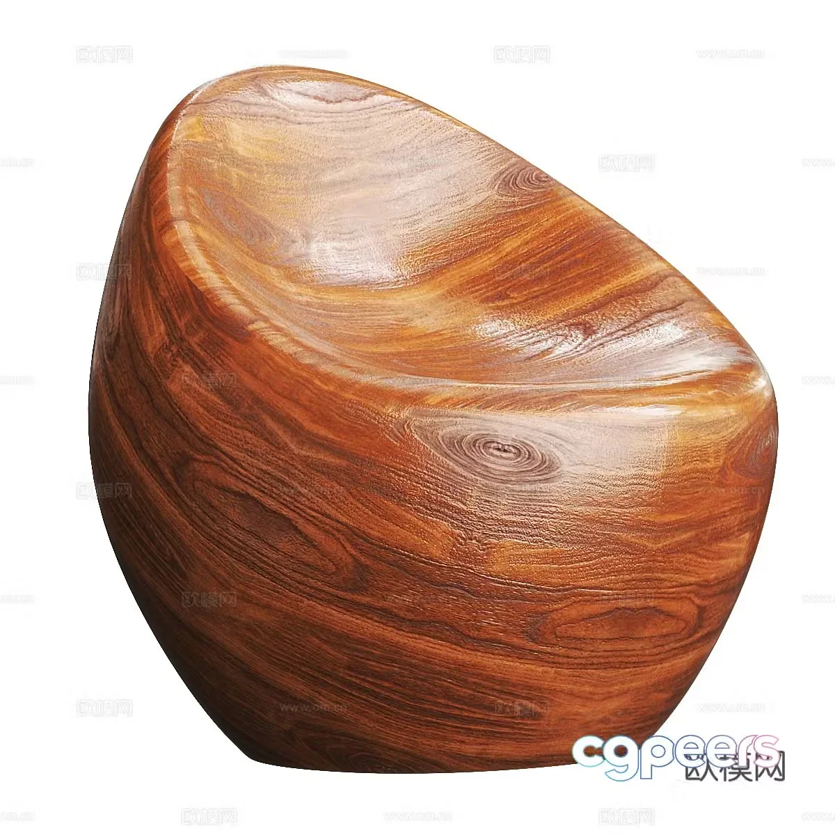 New Chinese Bora wooden bench 3D model