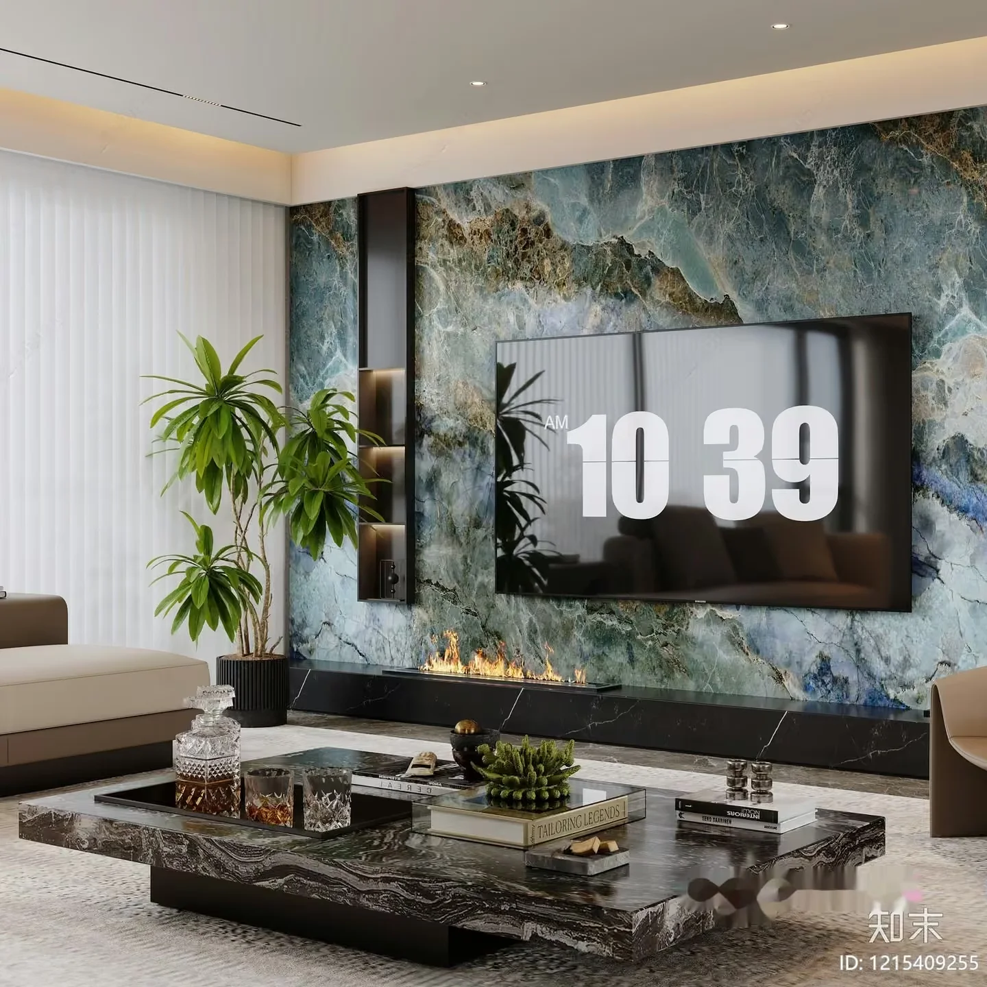 Modern Living Room 3D Model – 16649 – VRAY Render