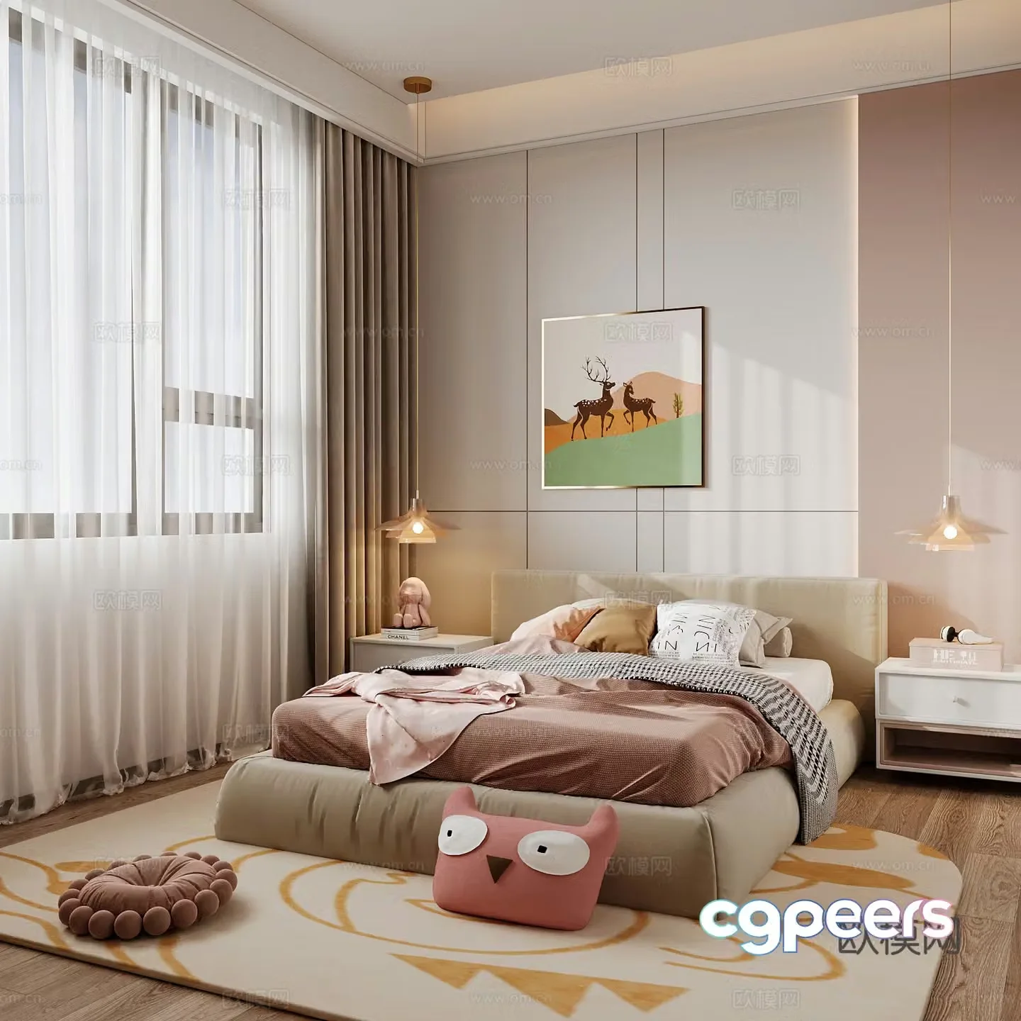 Modern children’s room children’s room 3d model