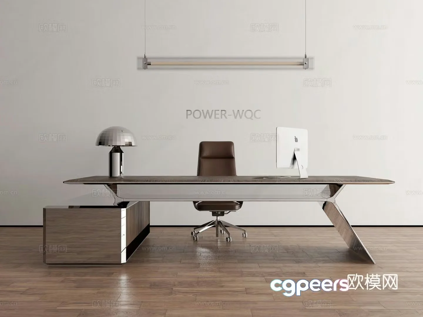 Modern light luxury office desk Modern office desk Light luxury office desk combination Manager office desk 3D model