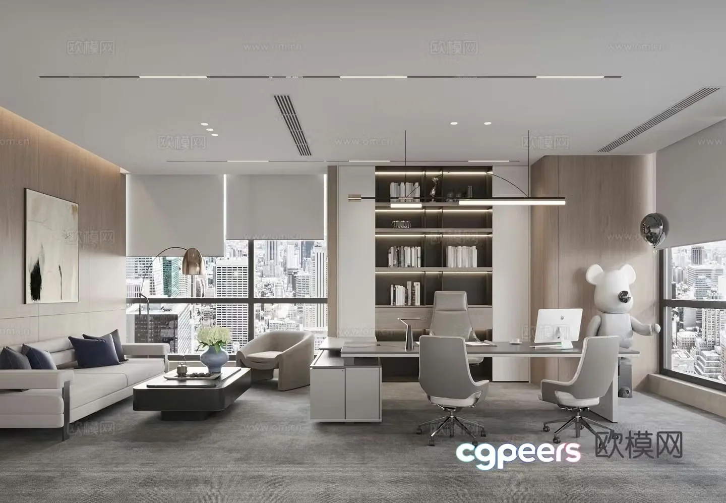 Modern Manager Office General Manager Room 3D Model