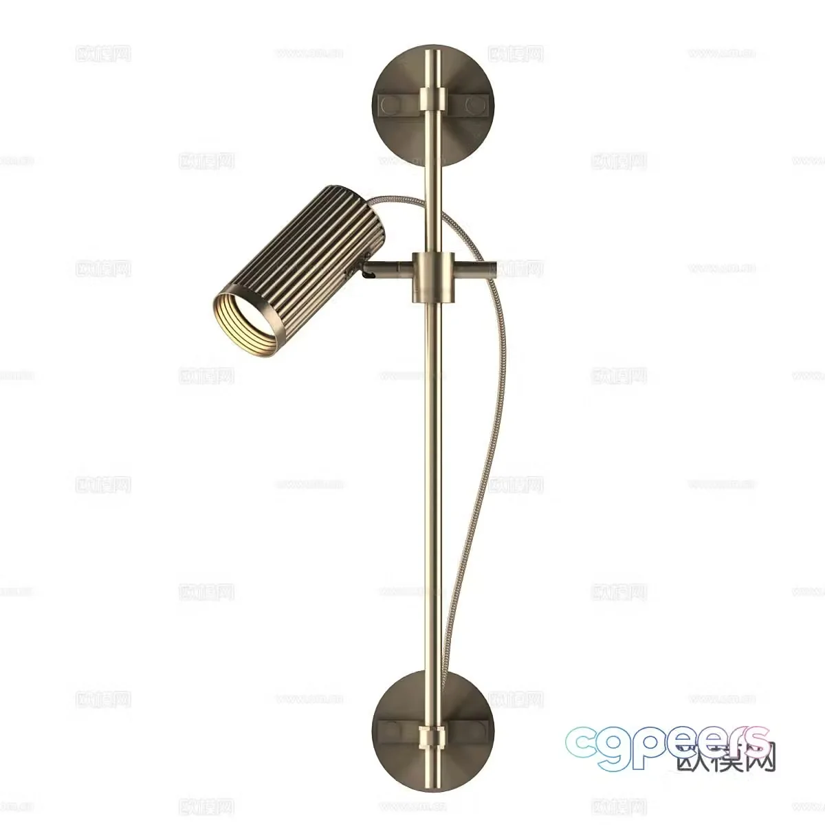 Metal wall lamp Long strip wall lamp Light luxury wall lamp Bedside wall lamp Art wall lamp 3D model