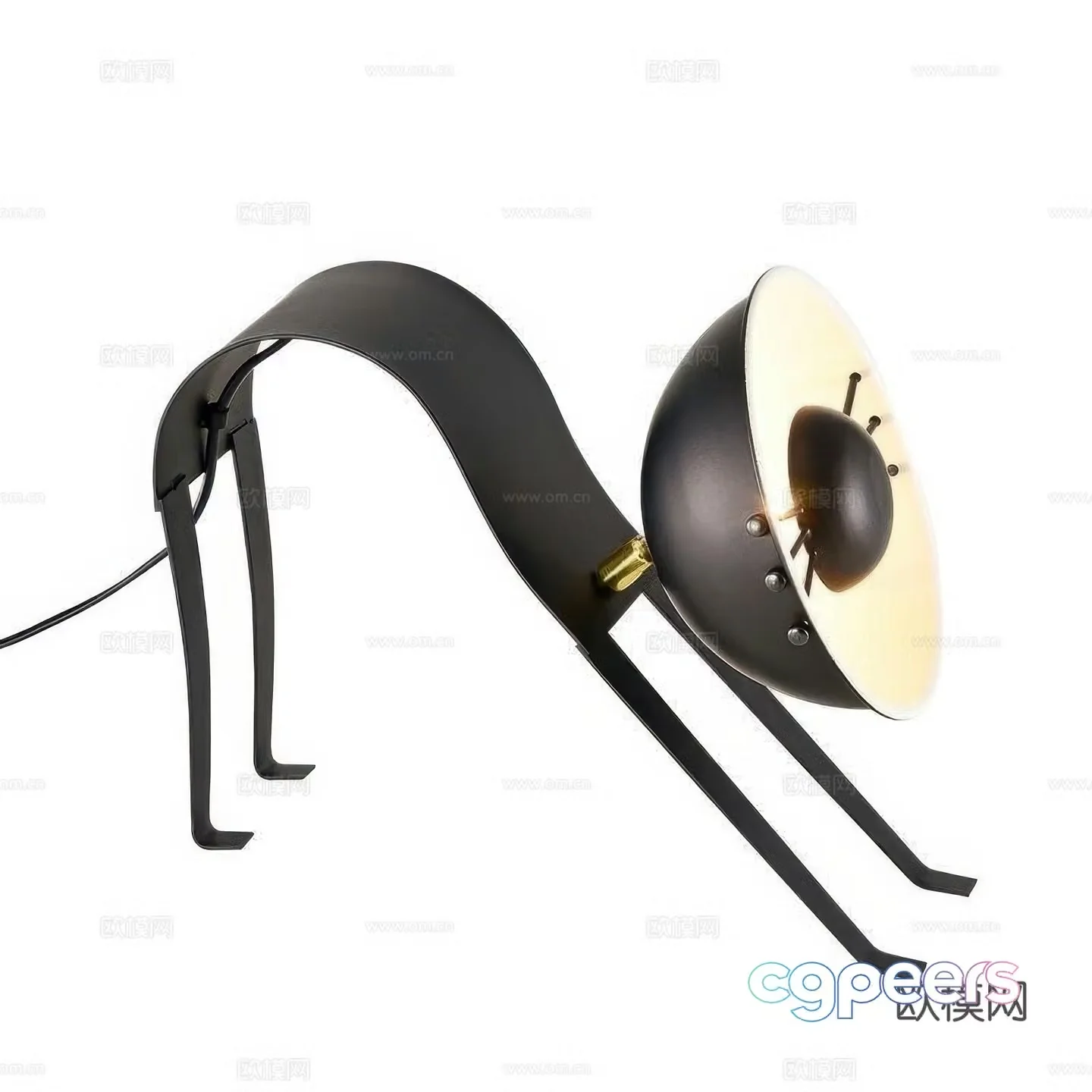 Modern minimalist decorative cat desk lamp 3d model