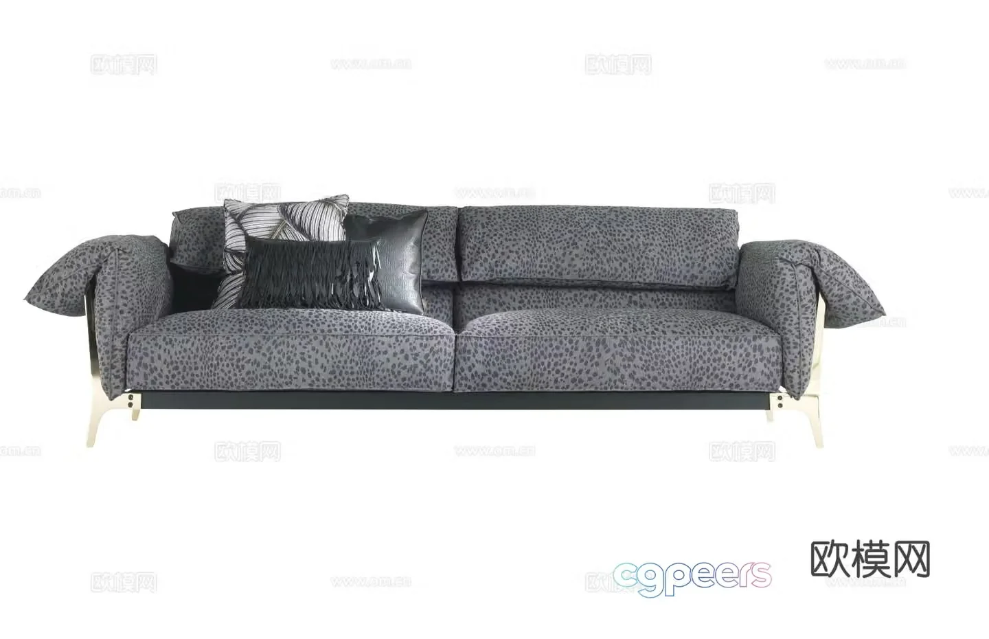 roberto cavalli double sofa 3d model