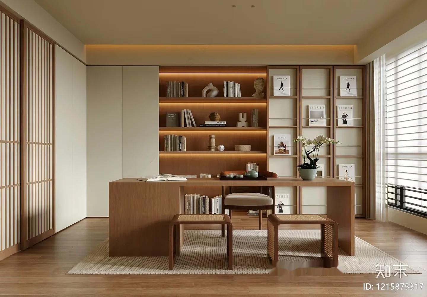 Modern Minimalist Office 3D Model – 18064 – VRAY Render