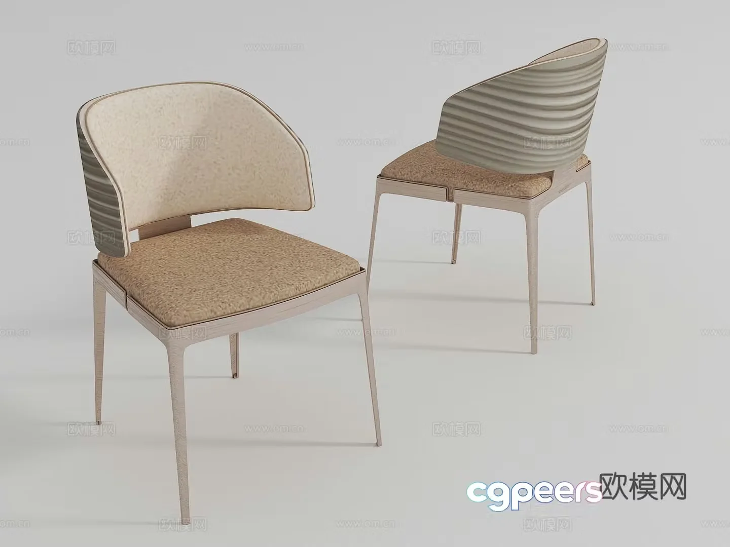 Modern chair dining chair 3d model
