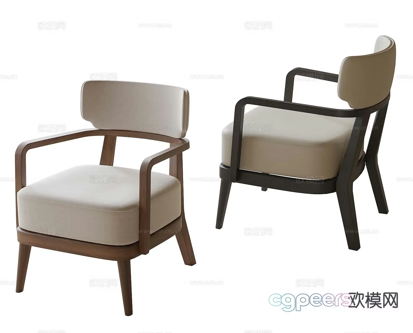 Wabi-sabi chair sofa chair leisure chair 3d model