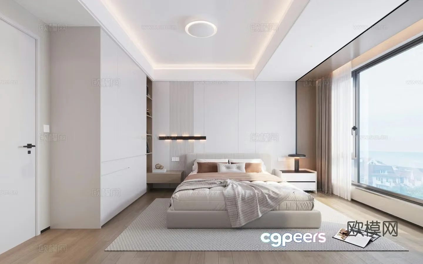 Modern bedroom second bedroom 3d model