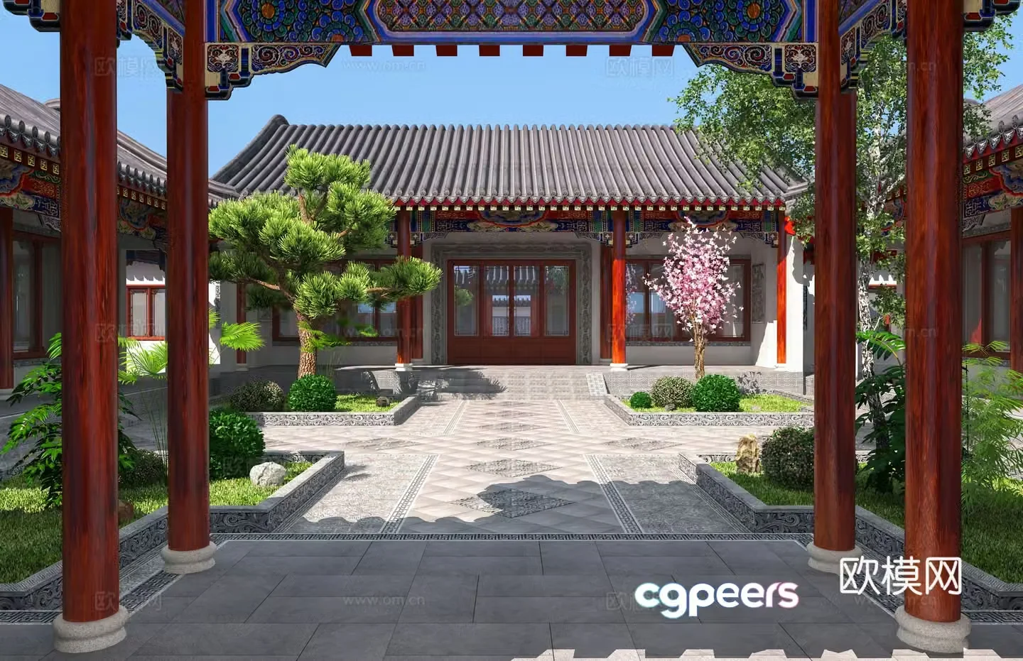 Beijing courtyard 3d model