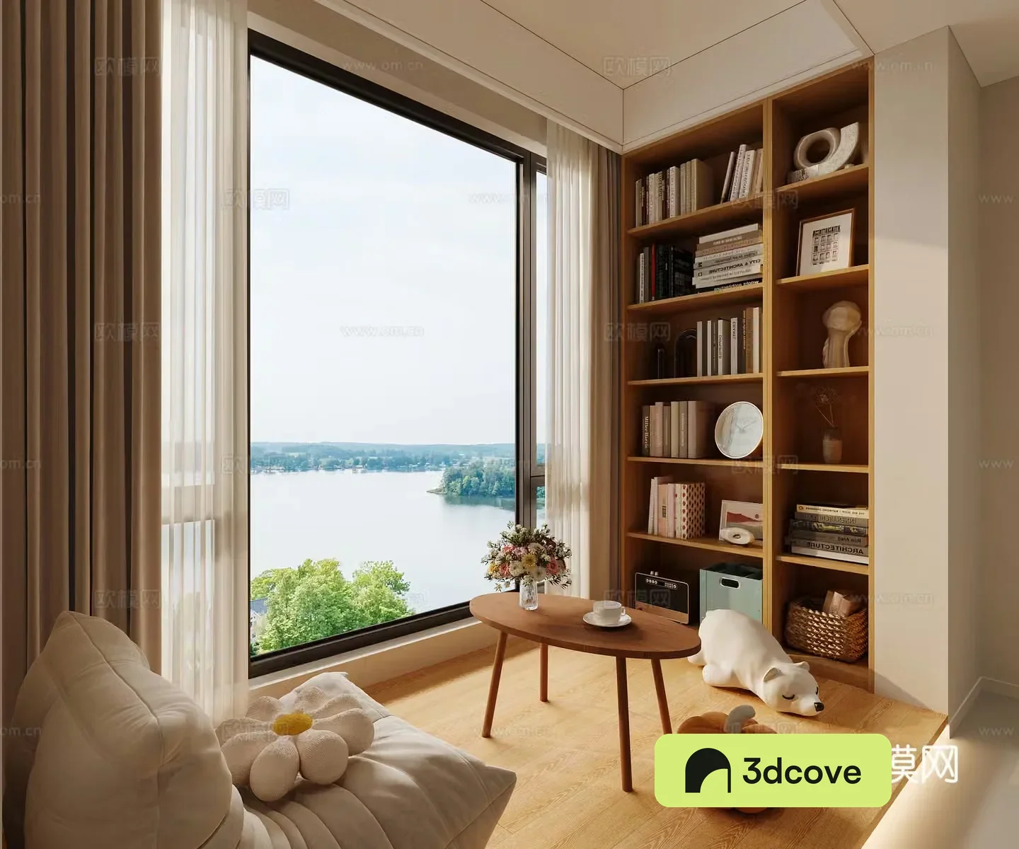 Medium style leisure balcony 3D model