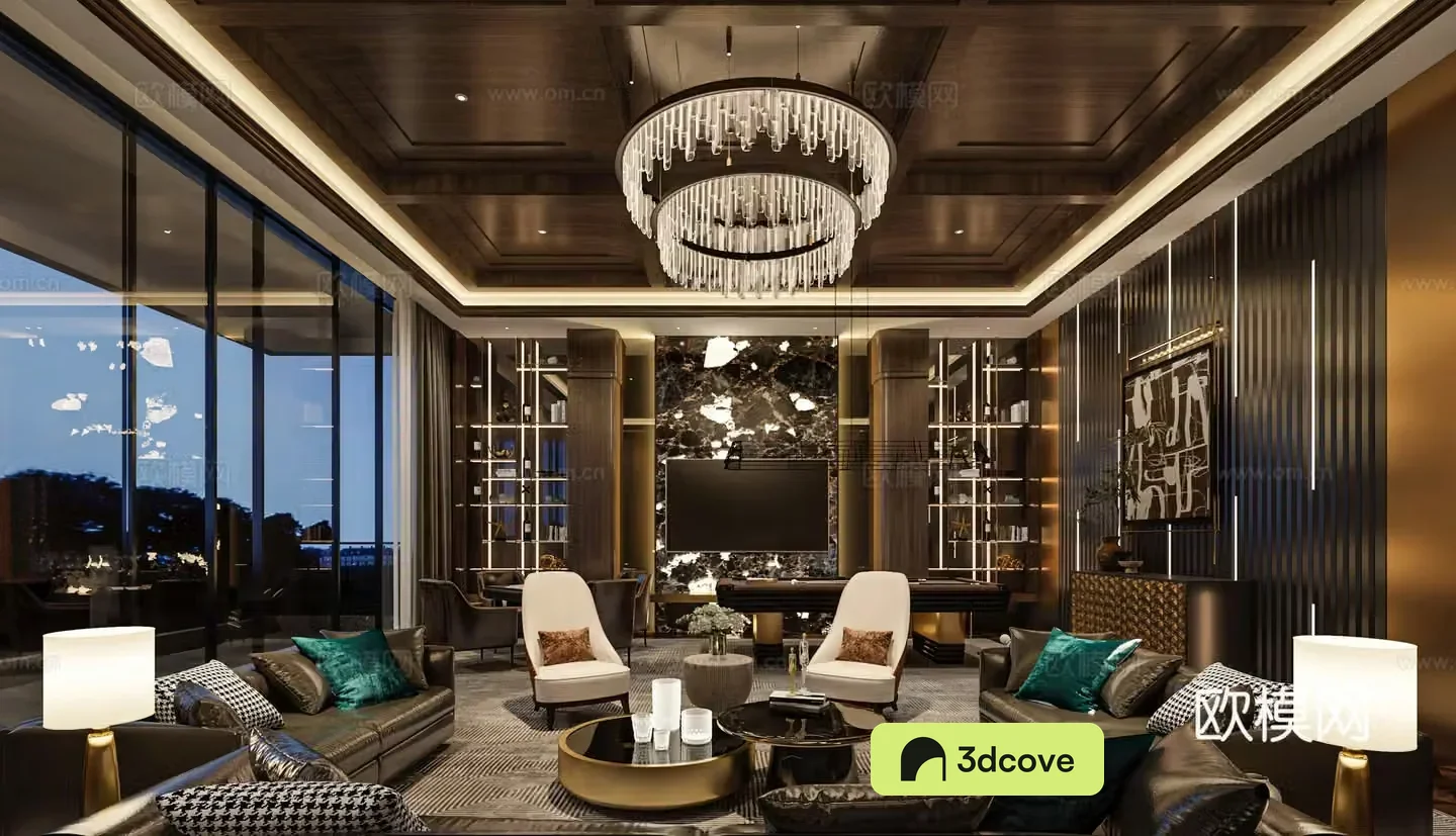 Italian light luxury retro club box bar box private room