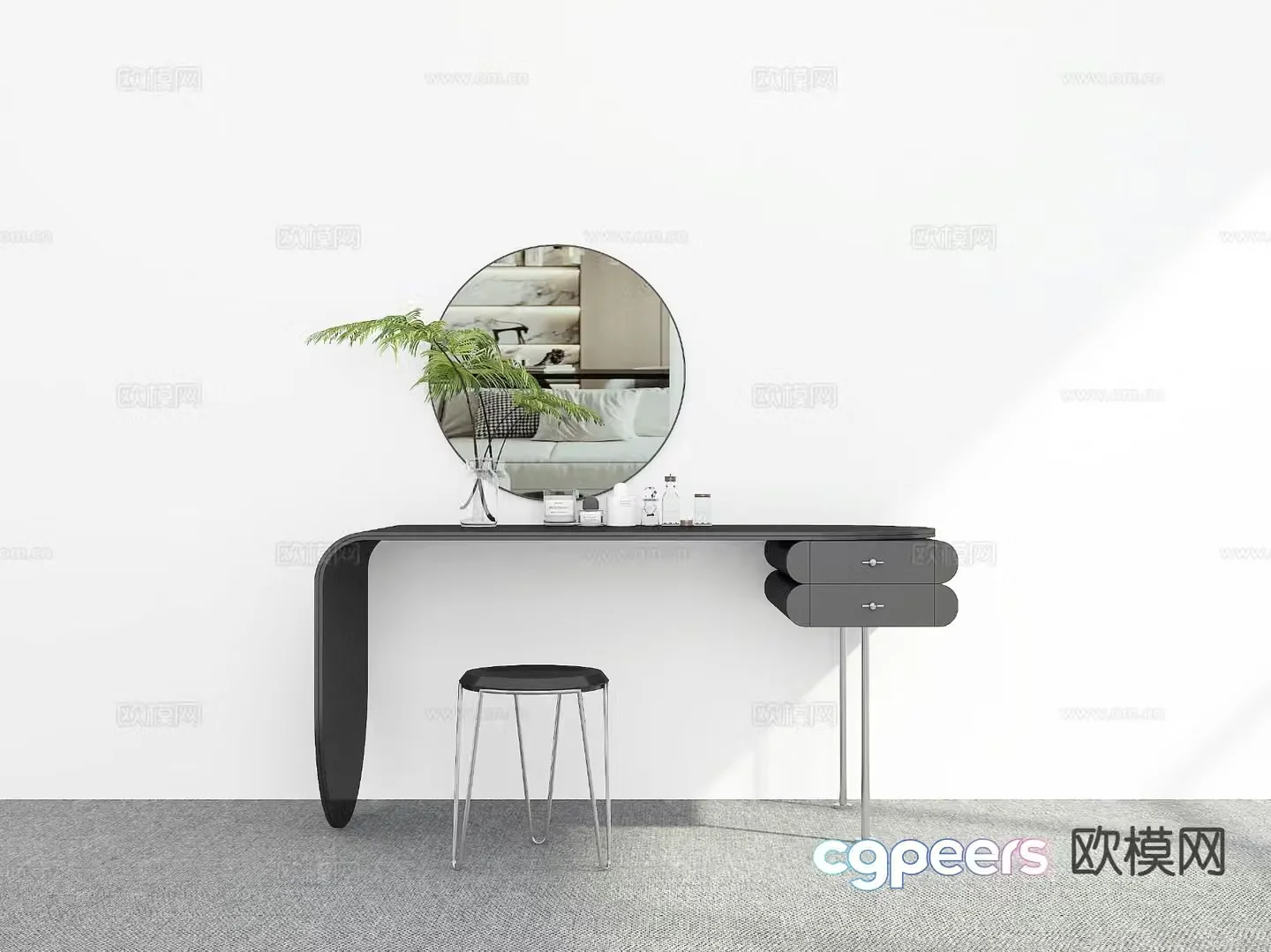 Modern dressing table dressing table 3d model