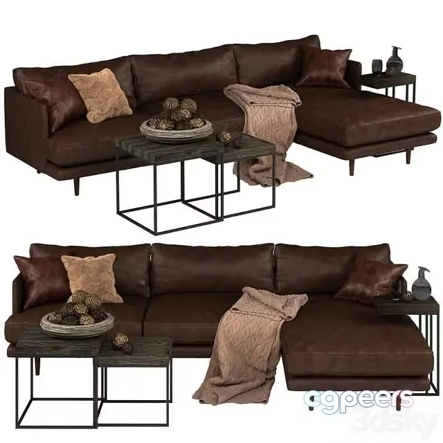 3ds Max Free – Article burrard sectional sofa