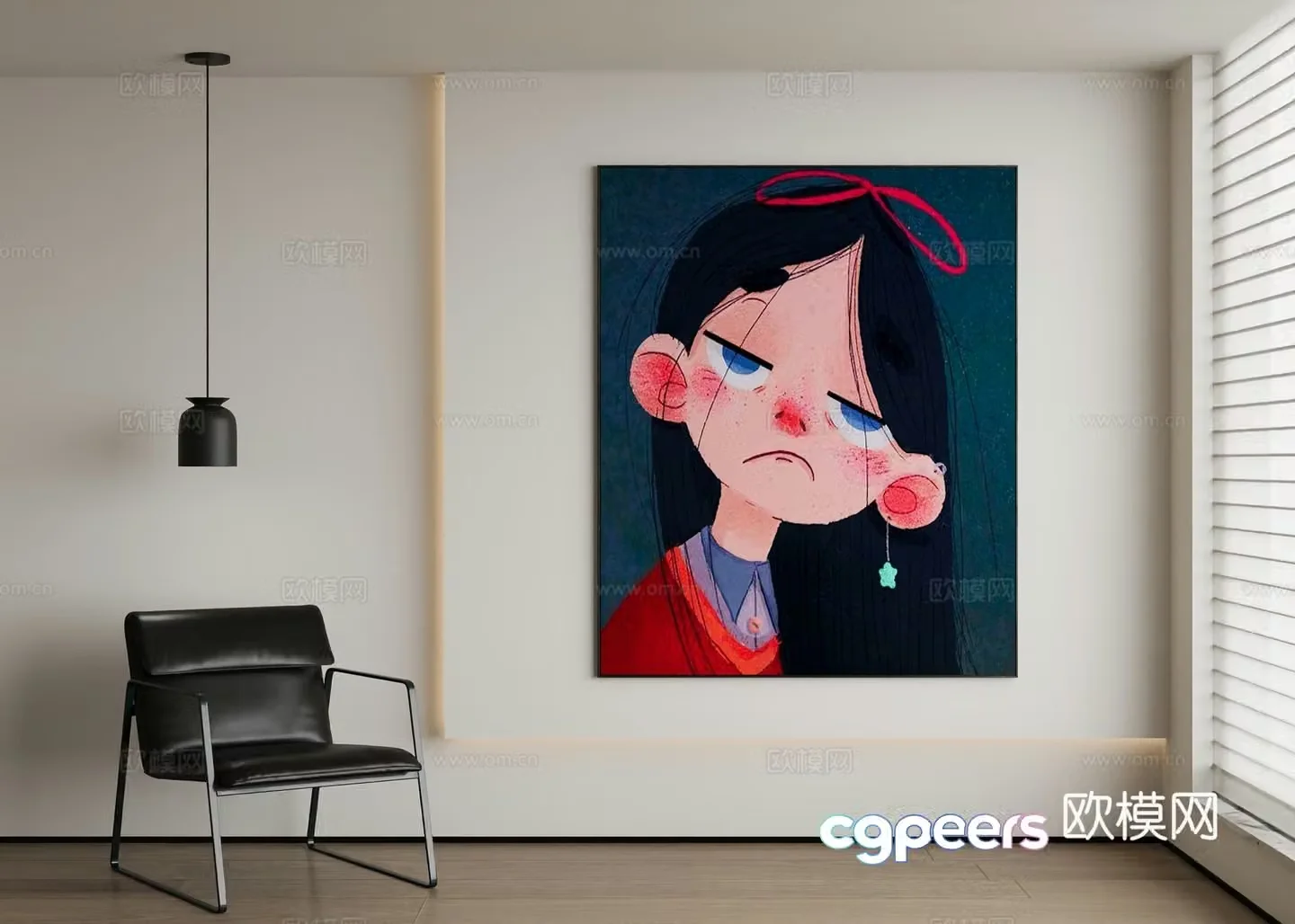 Modern decorative painting 3d model