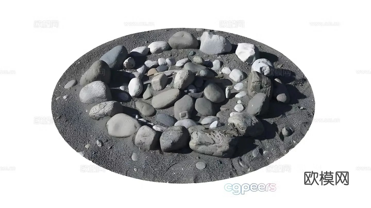 stone landscape stone stone 3d model