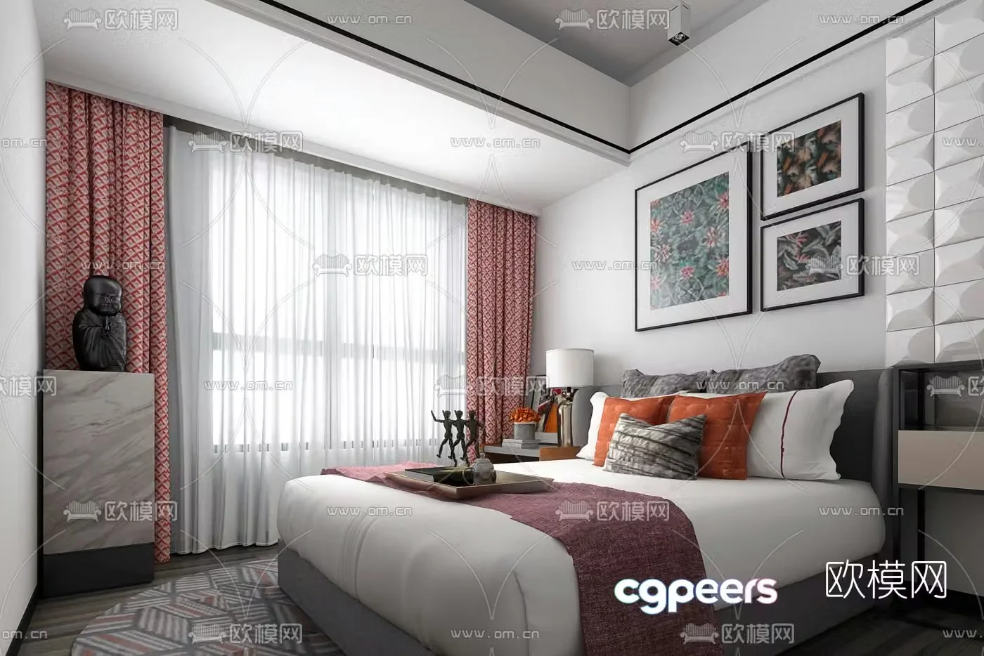Shang Shang Internationalâ€™s new work modern modern bedroom 3D model