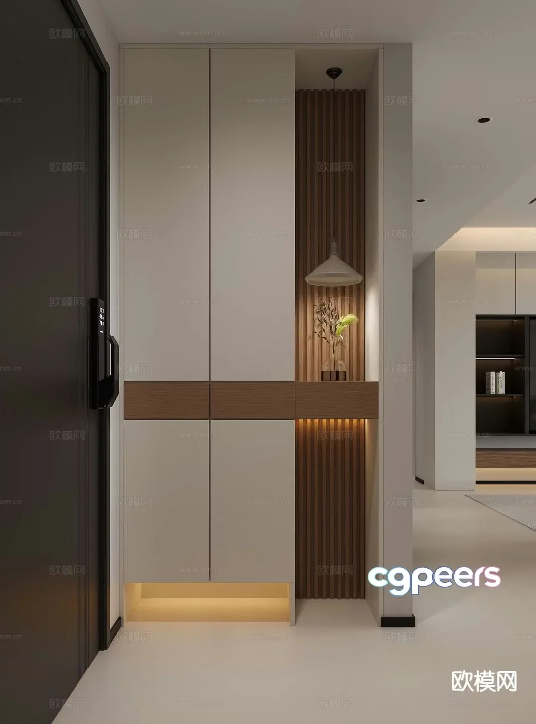 Modern entrance aisle 3D model