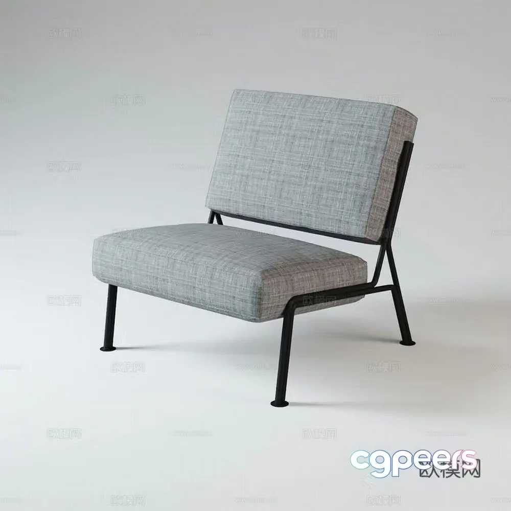 Modern sofa chair leisure chair 3d model