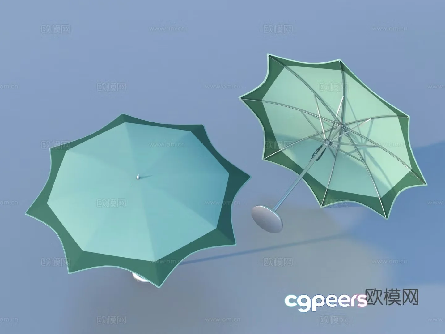 Outdoor parasol swing umbrella folding umbrella 3D model