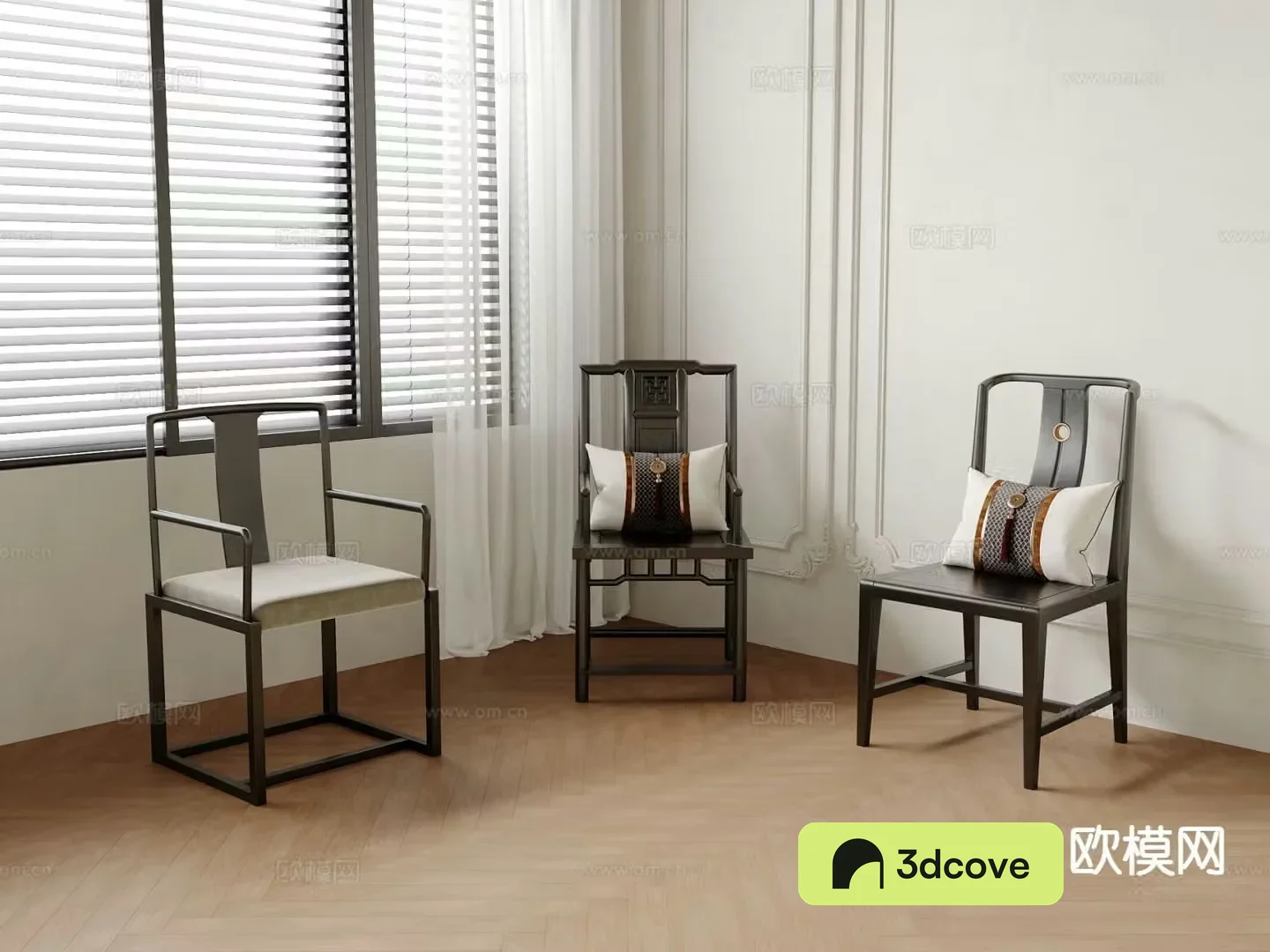 Chinese style single chair dining chair
