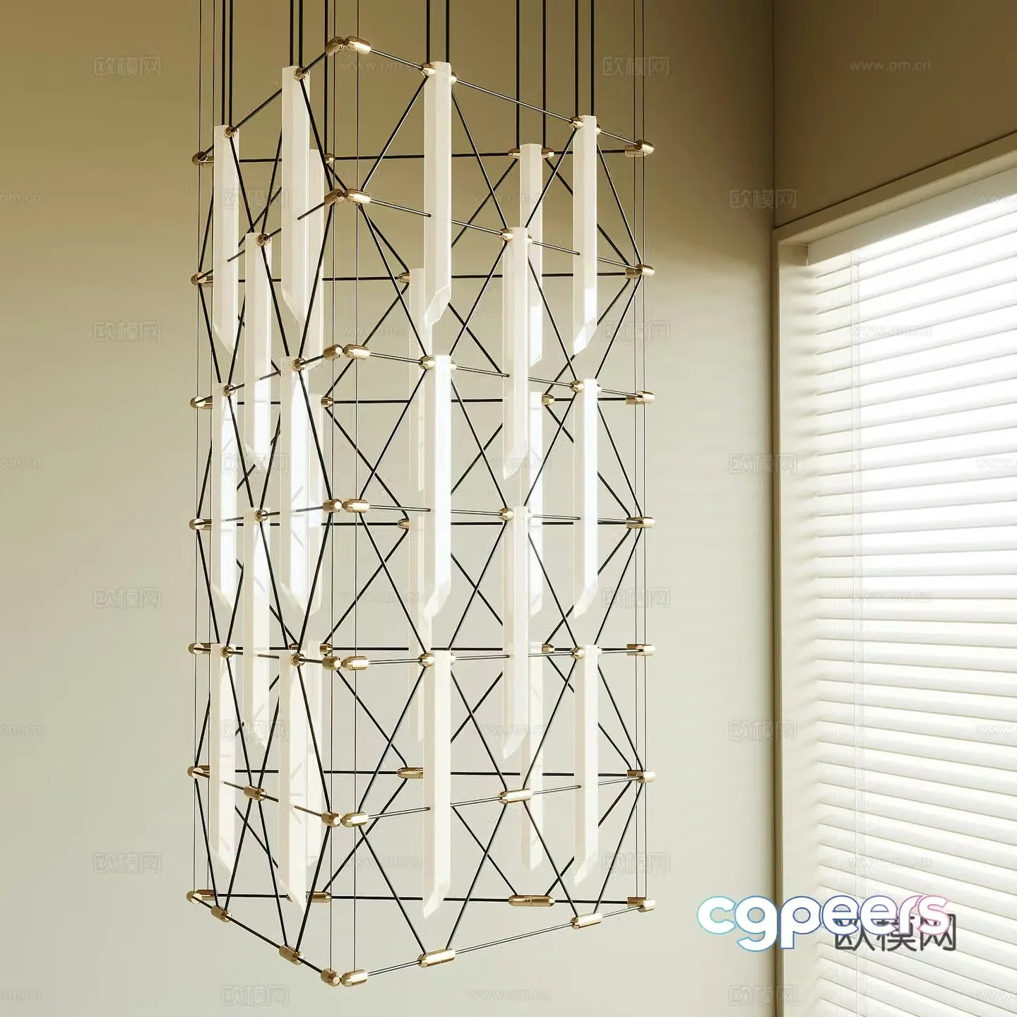 Modern chandelier 3d model