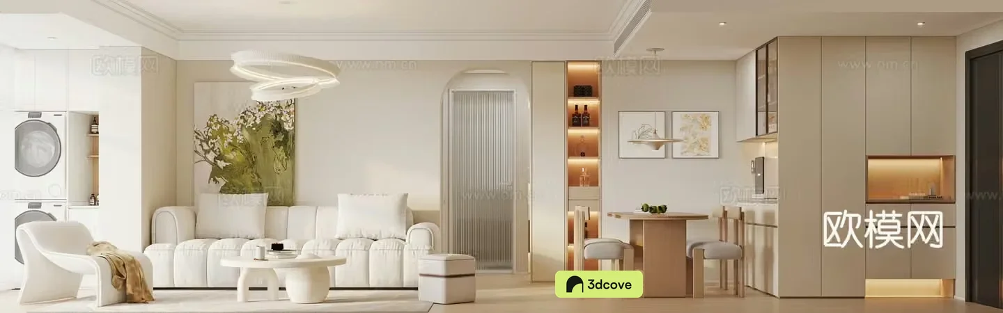 Modern Cream Living and Restaurant