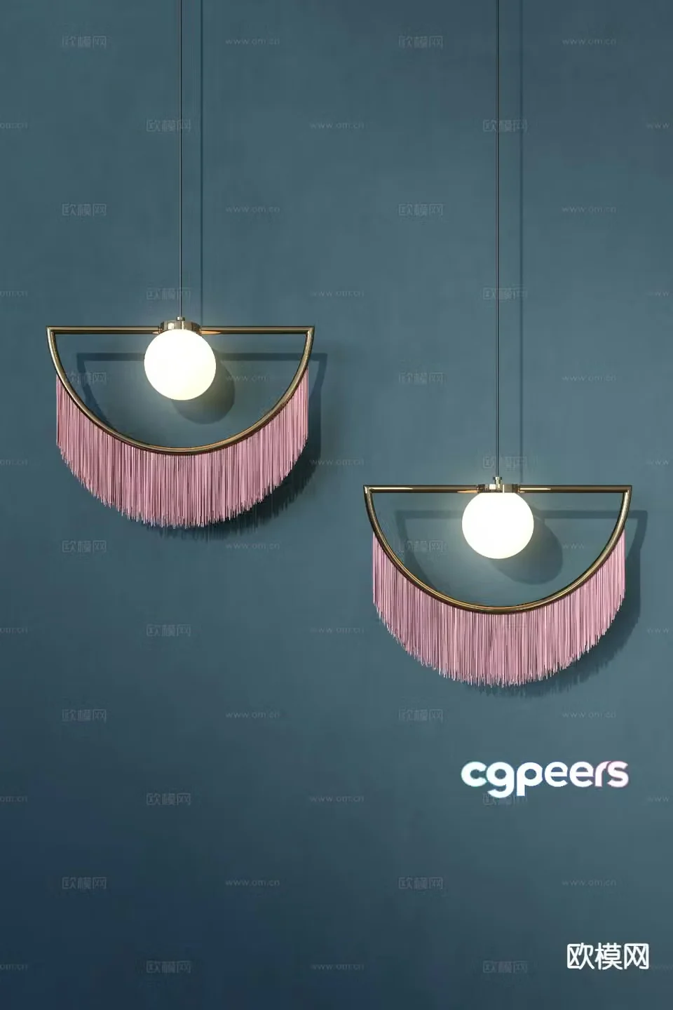Modern tassel small chandelier 3d model
