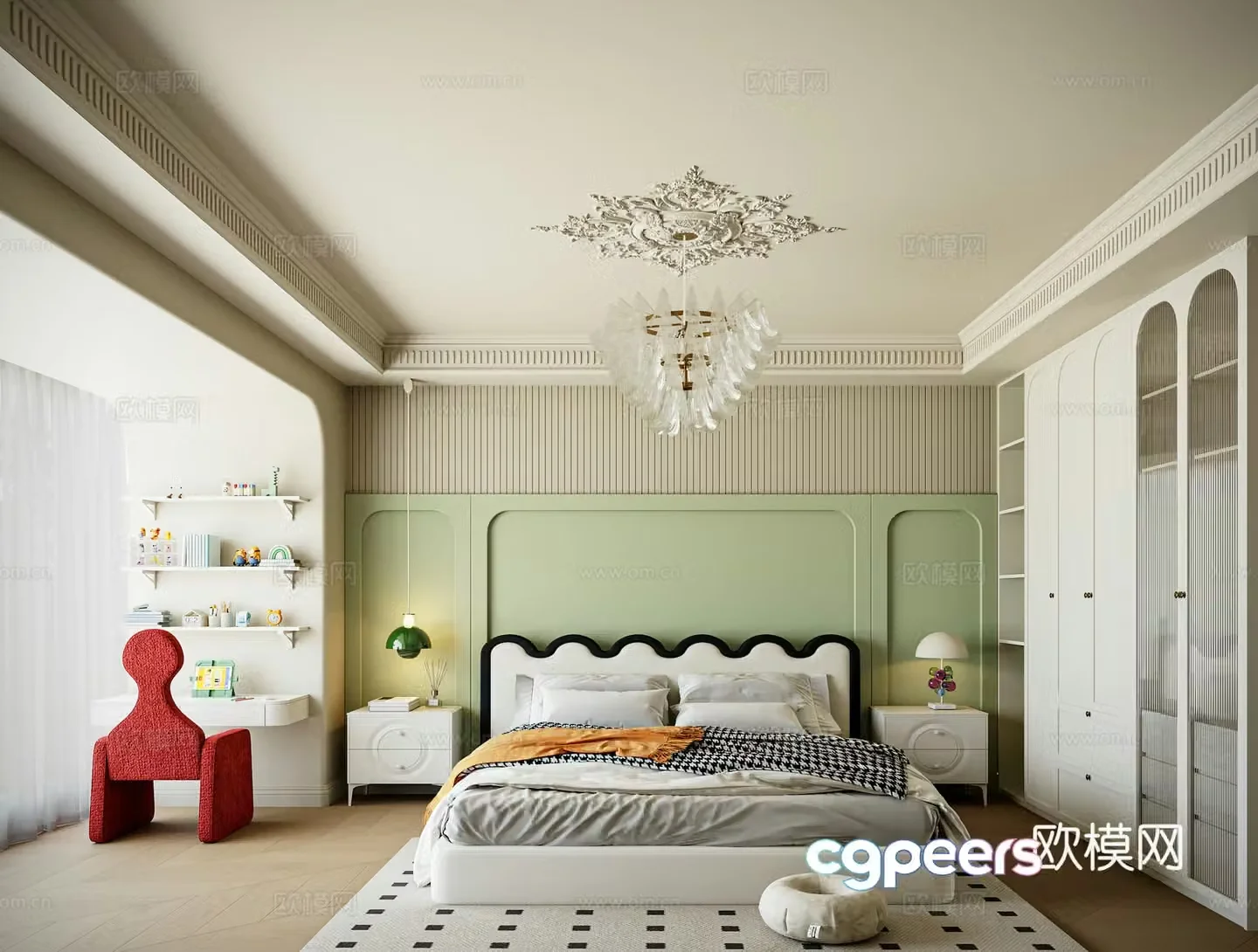 Modern French children’s room 3d model
