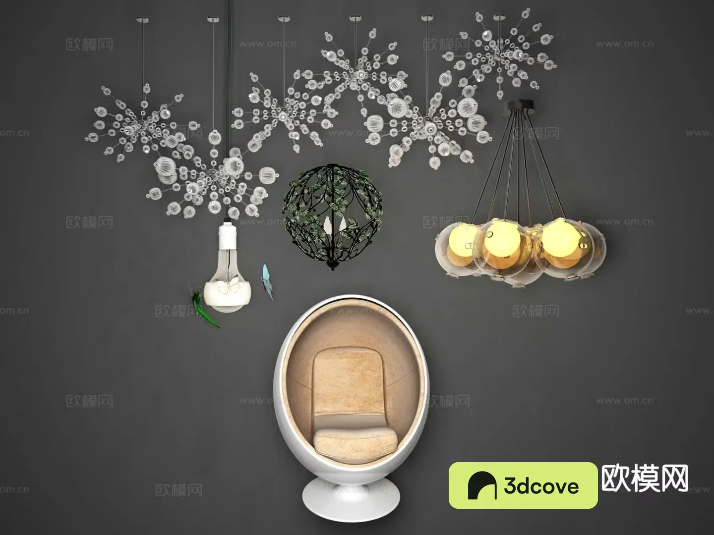 New Chinese style chandelier leaf lamp