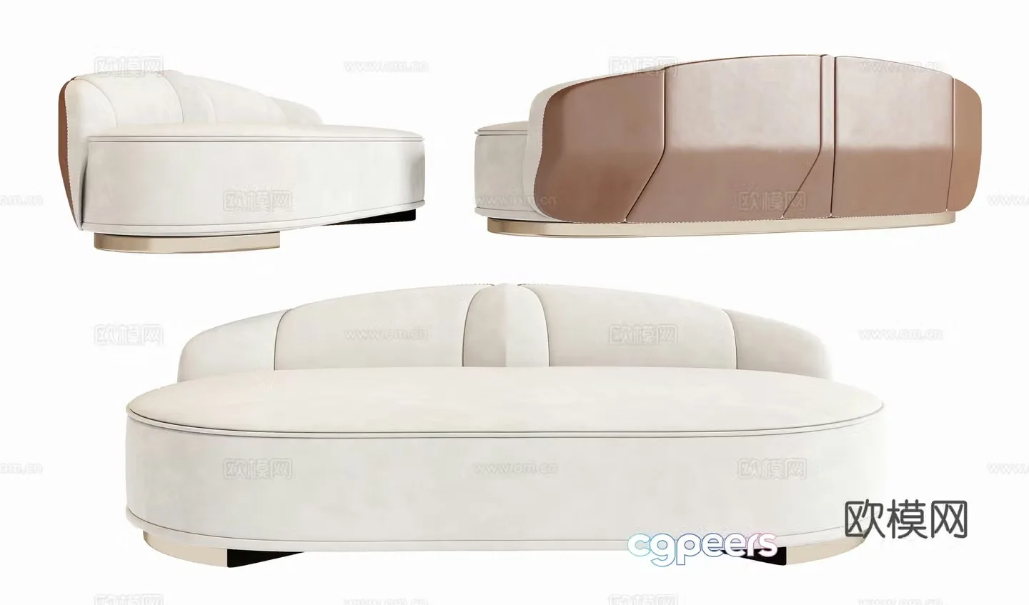 Modern sofa stool 3d model