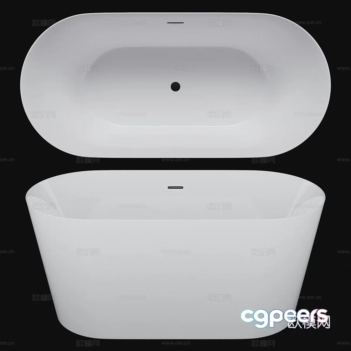 Modern bathtub 3d model