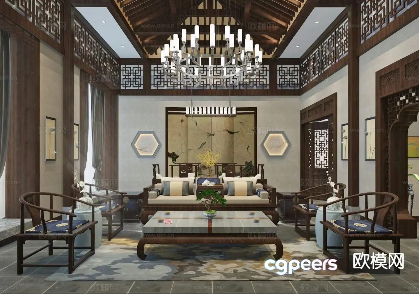 Chinese restaurant 3d model