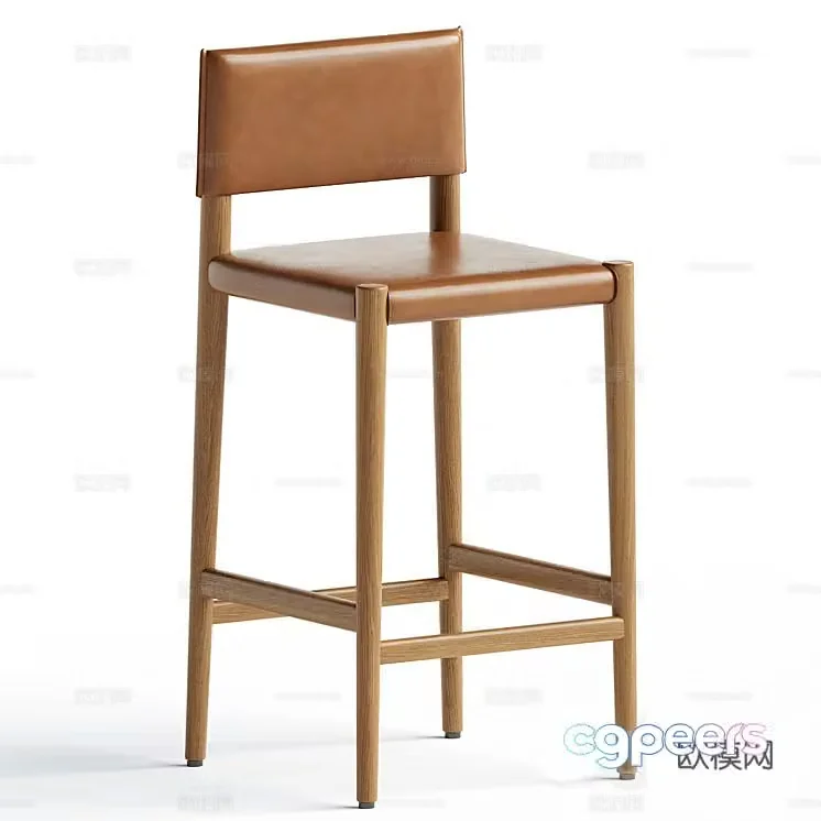 3D model of high-legged bar chair