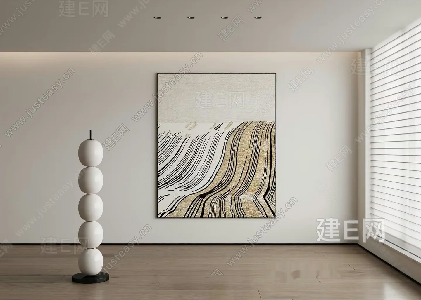 Modern Art Piece 3D Model – 2707 – VRAY Render
