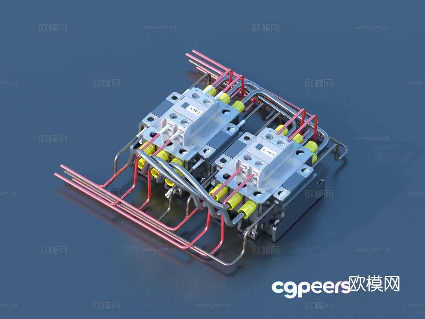Circuit breaker leakage protection switch air switch wiring module 3d model