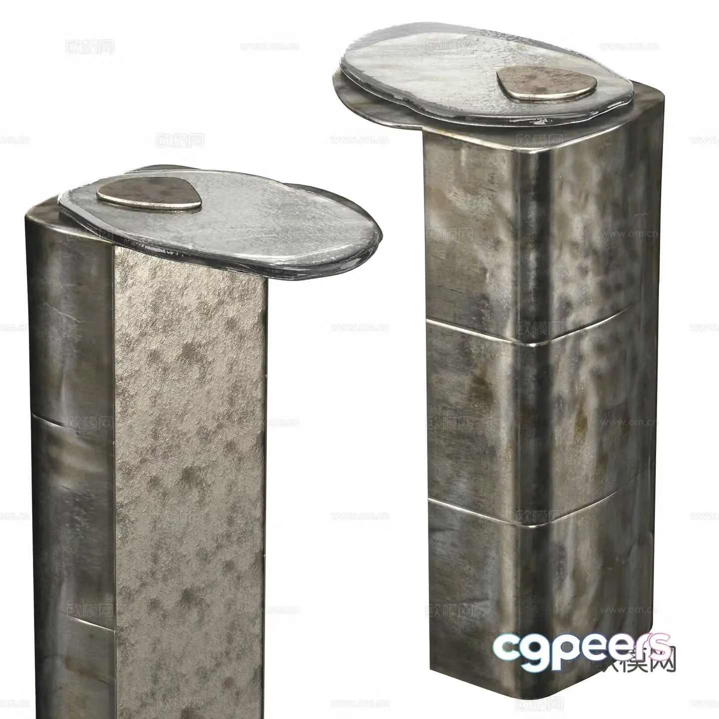 Modern Italian light luxury side table 3D model