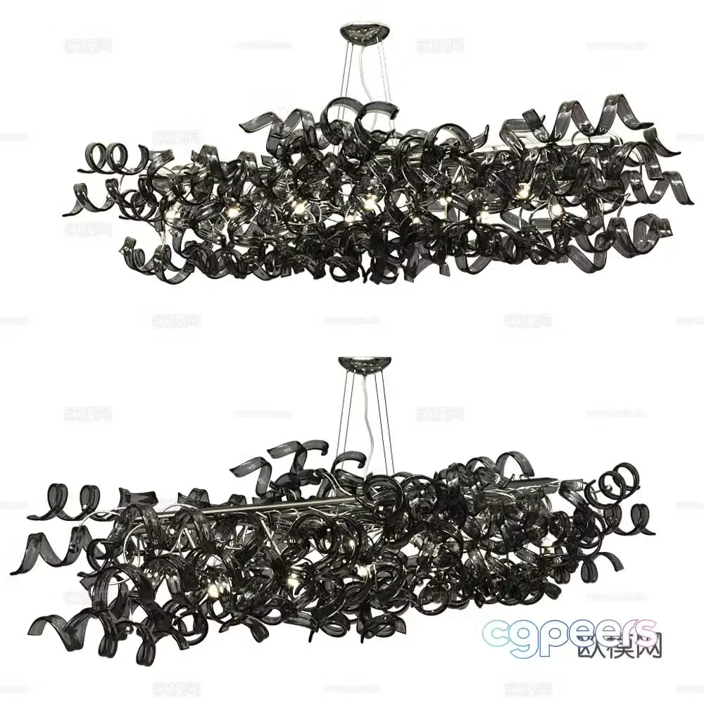 Metal Lux Chandelier 3d Model