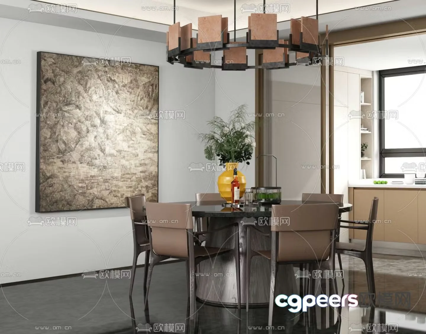 HWCD design modern restaurant 3d model