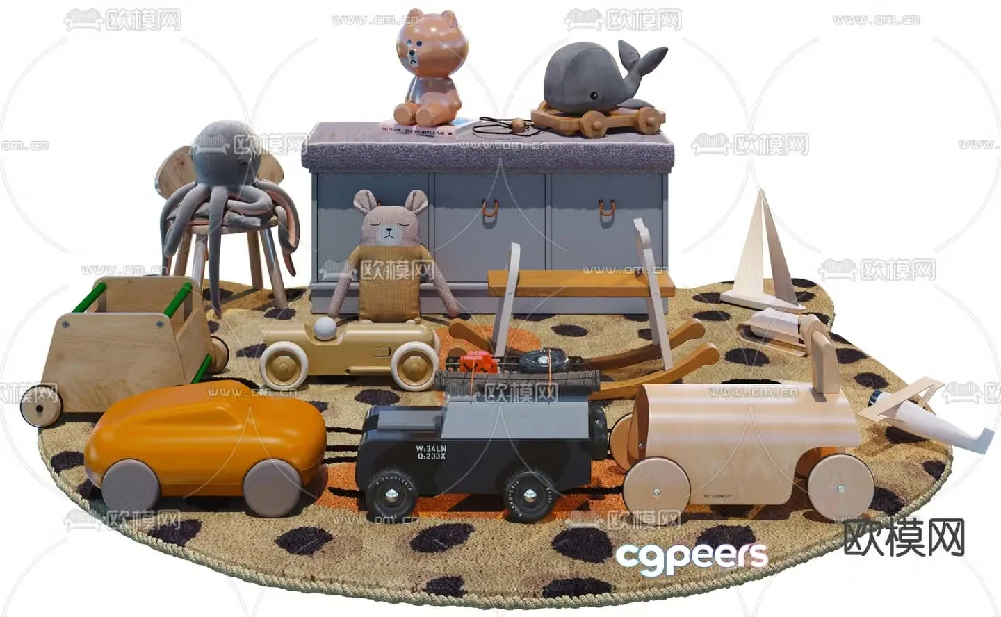 Modern children’s toys 3d model