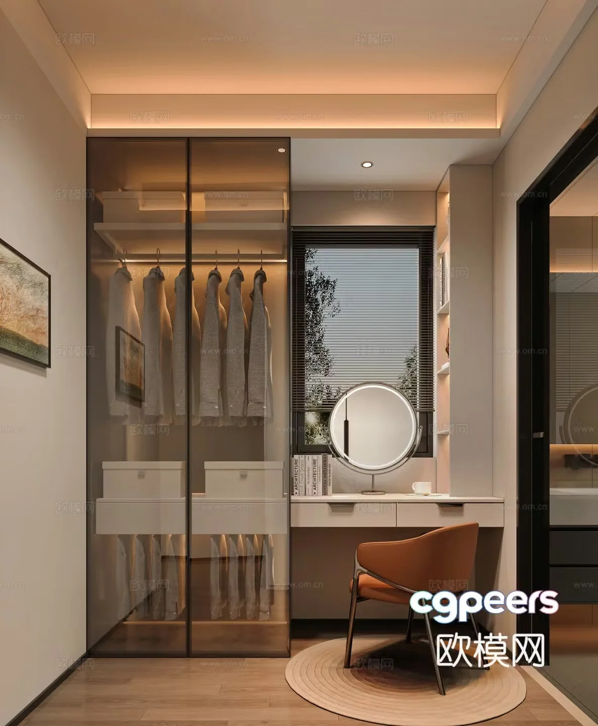 Modern cloakroom 3d model