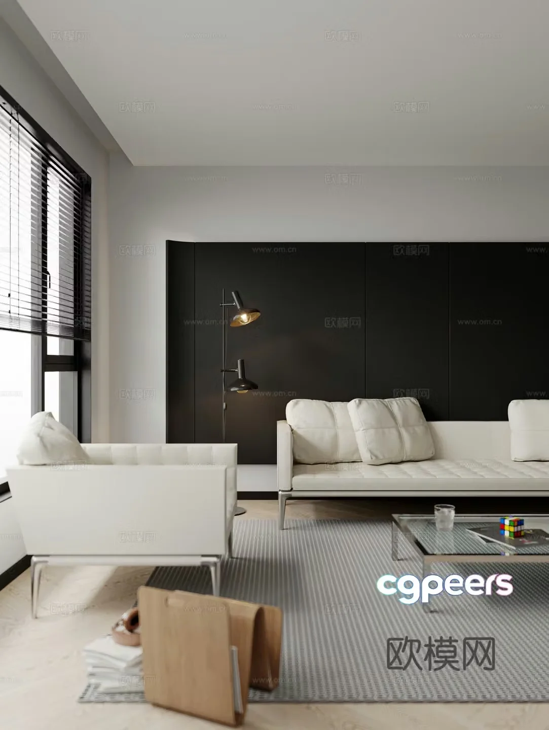 Modern living room 3d model